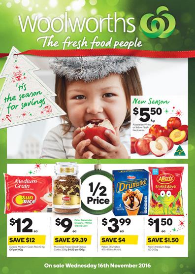 Woolworths Catalogue 16 - 22 Nov 2016 Christmas Products