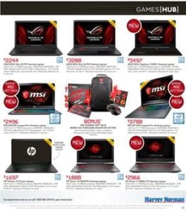 Harvey Norman Catalogue Gaming Laptops September 2017