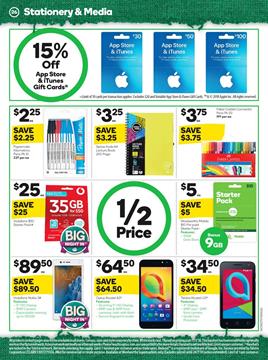 Woolworths Catalogue iTunes Gift Cards July 2018