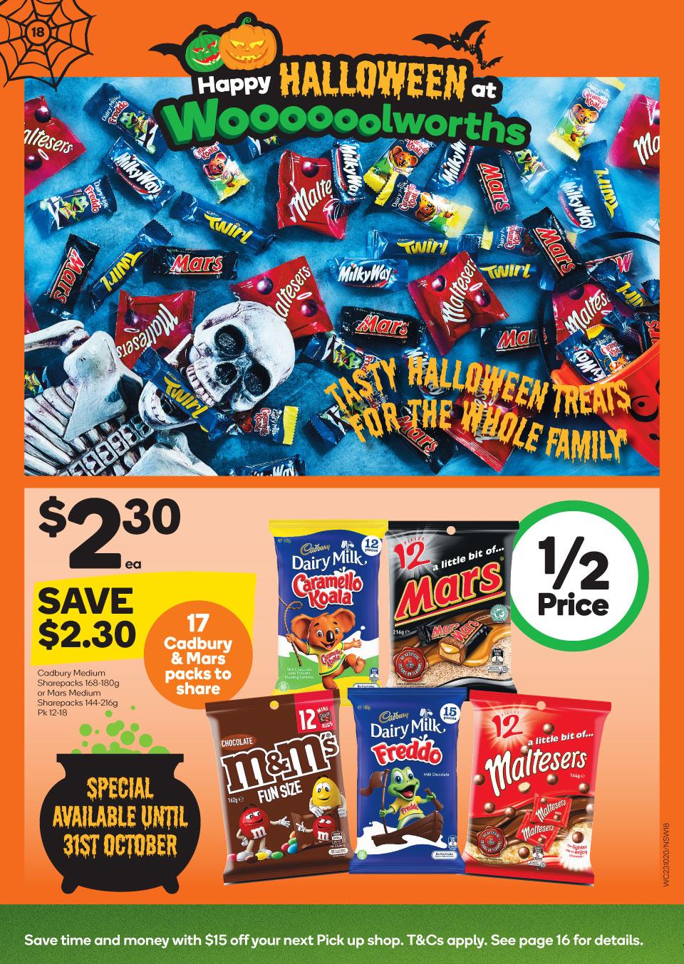 Woolworths Halloween Products 23 - 29 Oct 2019