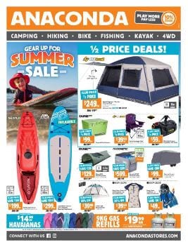 Anaconda Summer Sale Camping Nov 2019