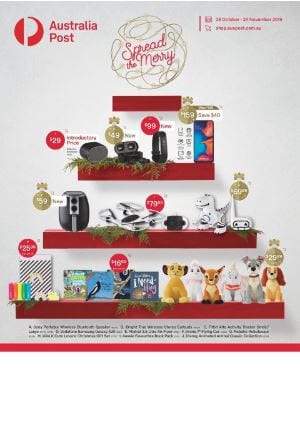 Australia Post Catalogue Christmas Gifts 2019 cover page