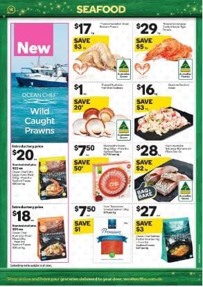 Woolworths Seafood and Fresh Products in Catalogue