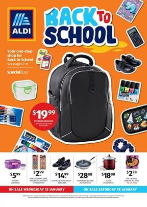 ALDI Back To School Catalogue Sale 15 Jan 2020