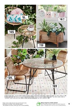 Kmart Woven Dining Table - Glass Top