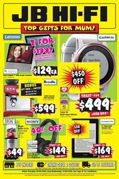 JB Hi-Fi Catalogue Gift Card for Mother's Day | The Latest Prices