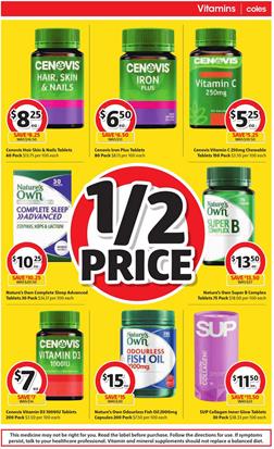 Coles Vitamin Sale Half Prices 1 - 7 Jul 2020