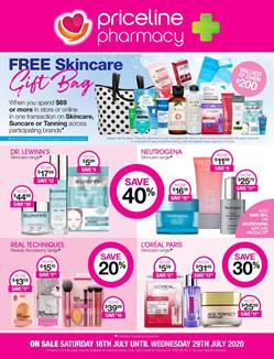 Priceline Catalogue Free Skincare Gift Bag