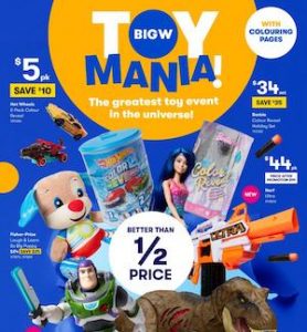 Big W Toy Mania Sale June 2022