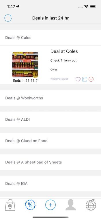 Deals in Aus Depple - in-store deals app
