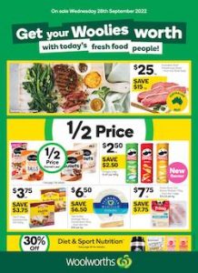 Woolworths New Half Prices Oct 2022