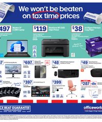 Officeworks Catalogue May 28 - June 30, 2025 We Won't be Beaten on Tax Time Prices