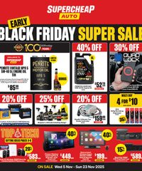 Supercheap Auto Catalogue November 4 - 23, 2025 Early Black Friday Super Sale