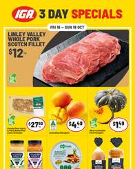 IGA 3 Day Specials October 16 - 18, 2026