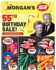 IGA Morgan's 55th Birthday Sale October 14 - 20, 2026